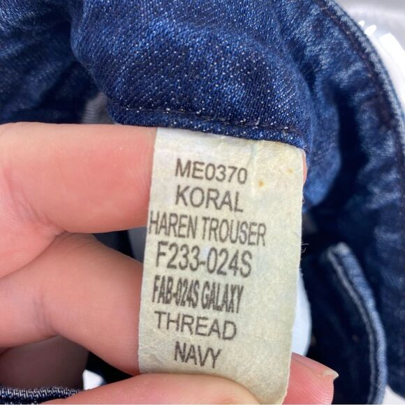 3 for $15 Koral Haren Cozy Denim Trousers Slim Medium Wash Jeans Button Fly - Picture 3 of 5